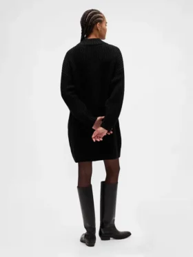 Jerséu mini de punto con cuello alto oversize
