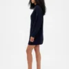 Jerséu mini de punto con cuello alto oversize