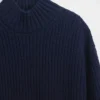Jerséu mini de punto con cuello alto oversize