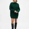 Jerséu mini de punto con cuello alto oversize