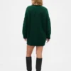 Jerséu mini de punto con cuello alto oversize