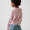 Jerséu oversize con estampado para niño, de punto de ganchillo