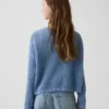 Jerséu oversize con estampado para niño, de punto de ganchillo
