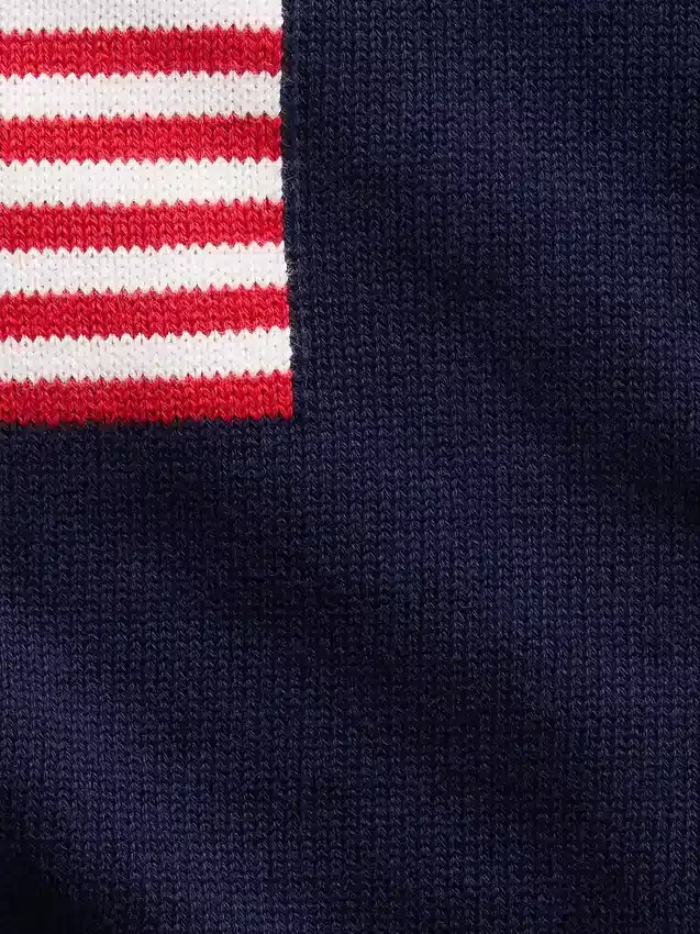 Jerséu oversize de ganchillo para niño con motivos «Americana»