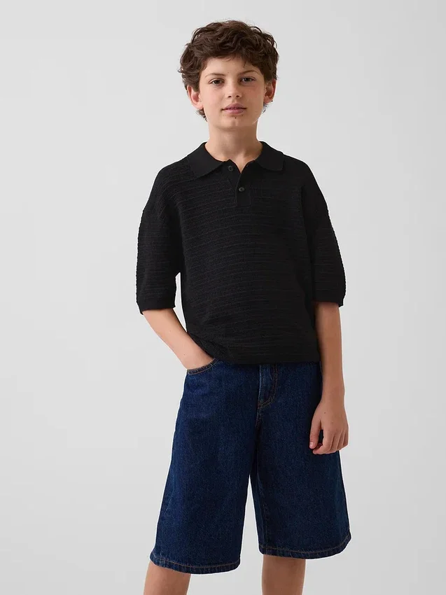 Jerséu polo holgado para niño