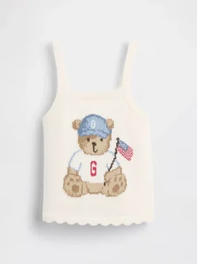 Jerséu sin mangas con estampado «Brannan Bear Americana» para bebés y niños pequeños