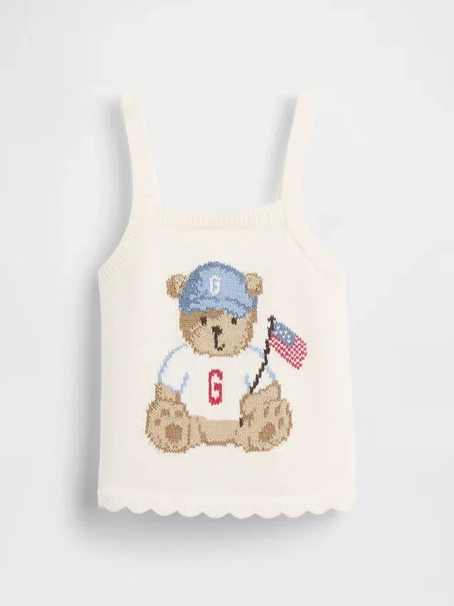 Jerséu sin mangas con estampado «Brannan Bear Americana» para bebés y niños pequeños