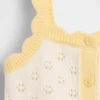 Jerséu sin mangas de punto calado con bloques de color para bebés y niños pequeños