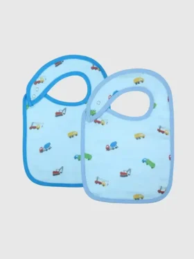 Juego de baberos de bambú «Little Trucks»
