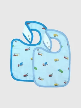 Juego de baberos de bambú «Little Trucks»