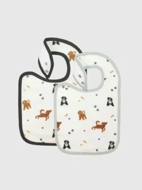 Juego de baberos «Perritos» de bambú