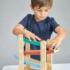 Juguete de madera con rampa para coches de carreras para niños pequeños