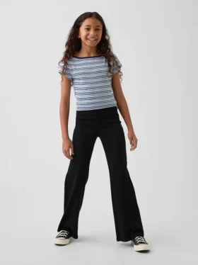Leggings acampanados con doble vuelta para niños