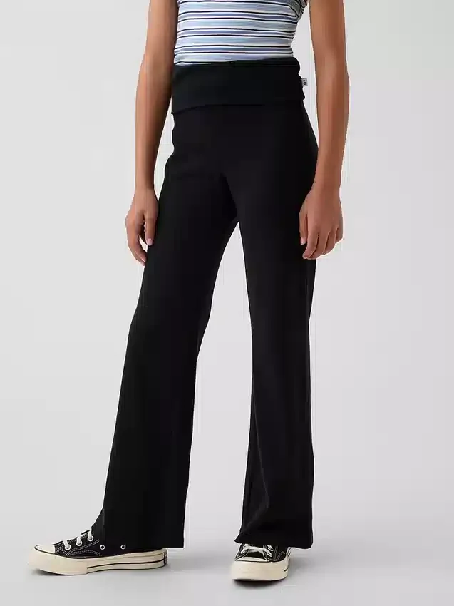 Leggings acampanados con doble vuelta para niños