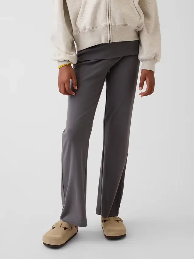 Leggings acampanados con doble vuelta para niños