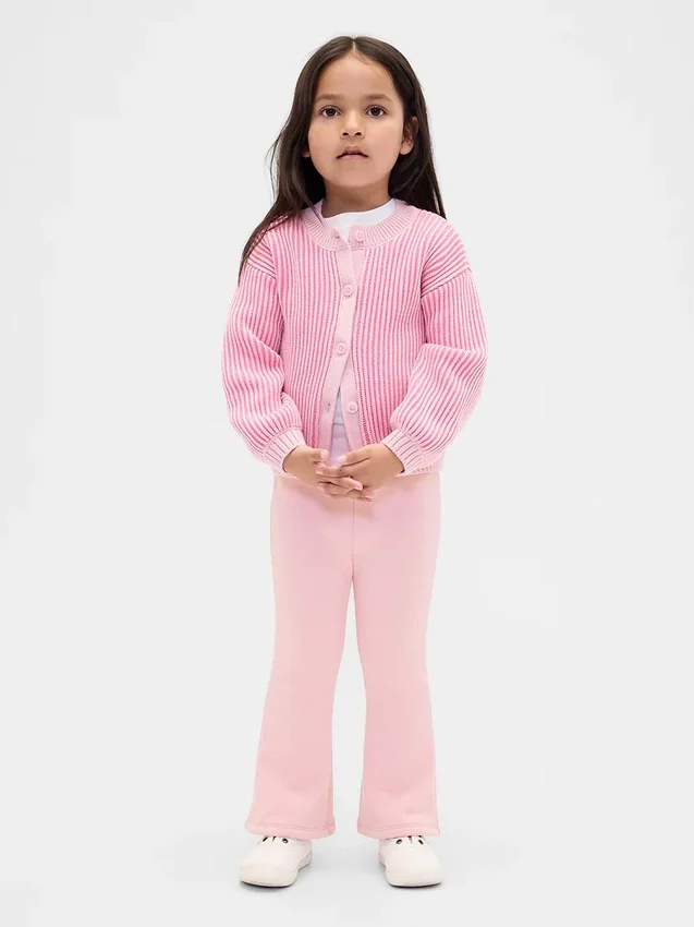 Leggings acampanados con forro cálido para bebés y niños pequeños