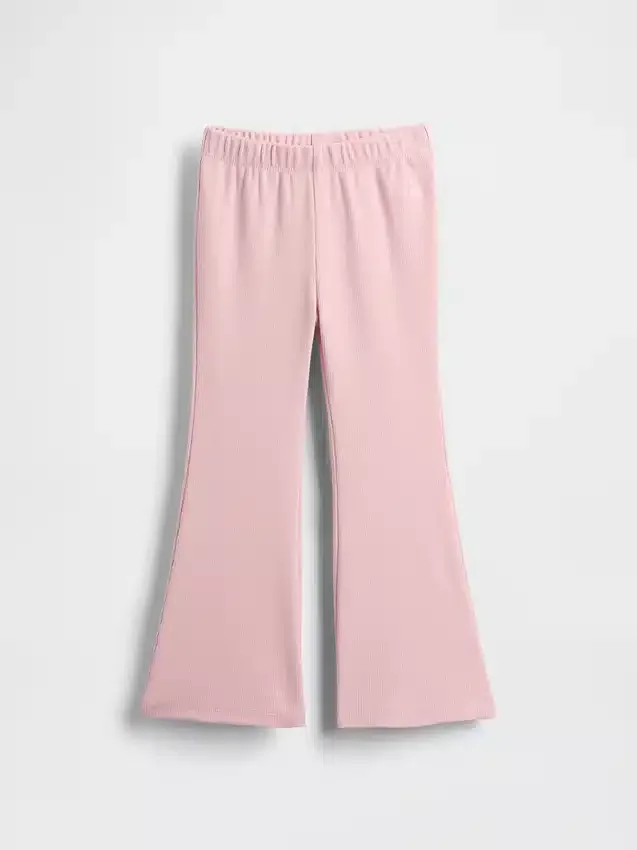 Leggings acampanados de punto acanalado para bebés y niños, combinables