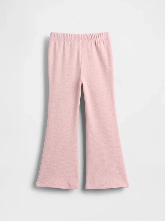 Leggings acampanados de punto acanalado para bebés y niños, combinables