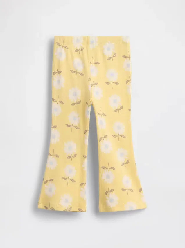 Leggings acampanados de punto acanalado para bebés y niños, combinables