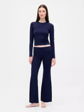 Leggings de pijama modernos con cintura doblada