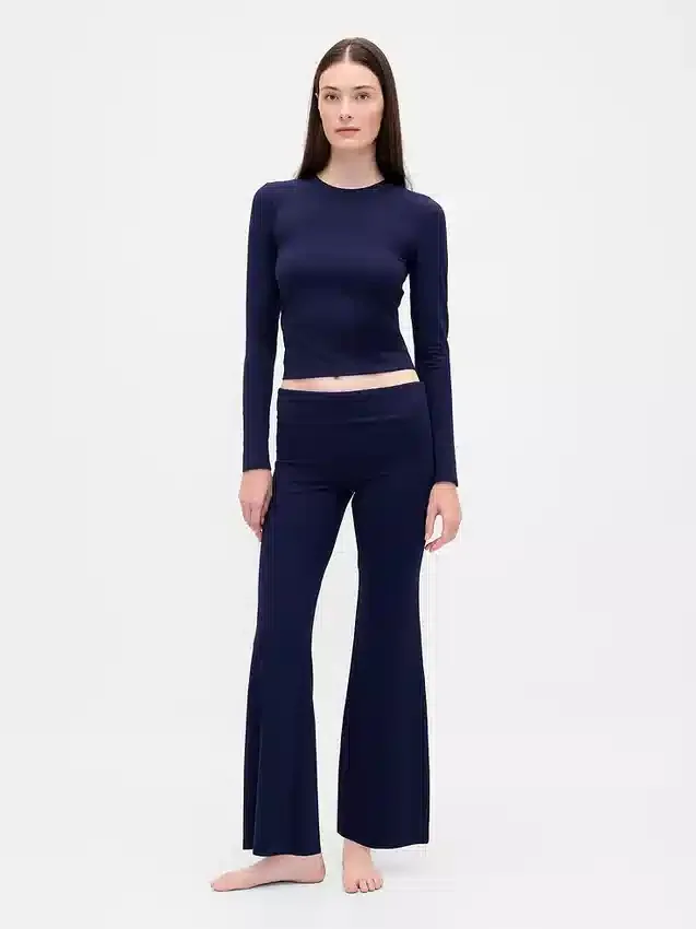 Leggings de pijama modernos con cintura doblada