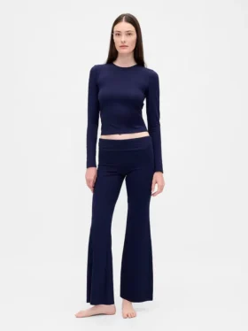 Leggings de pijama modernos con cintura doblada