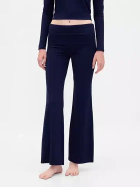 Leggings de pijama modernos con cintura doblada