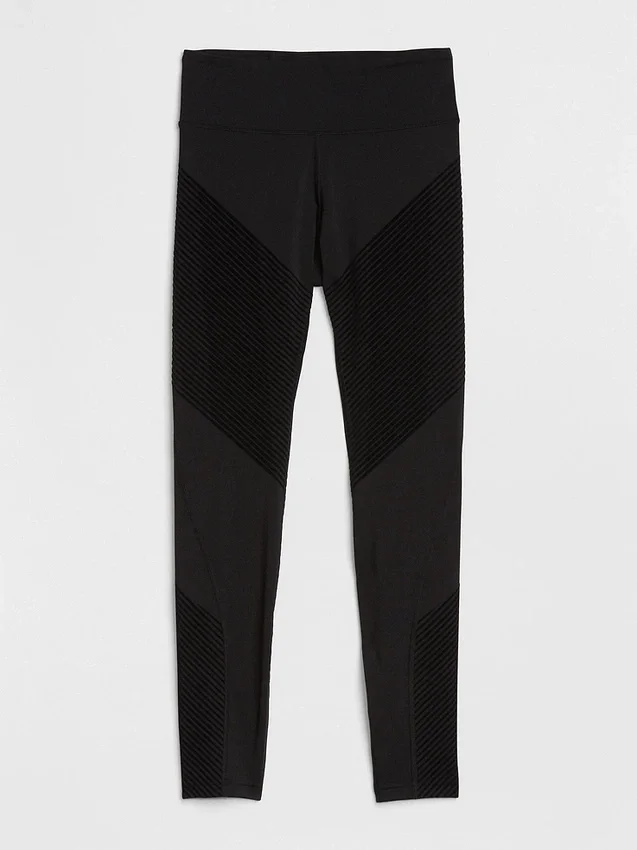 Leggings GapFit de talle alto con rayas texturizadas y compresión Sculpt