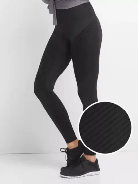 Leggings GapFit de talle alto con rayas texturizadas y compresión Sculpt