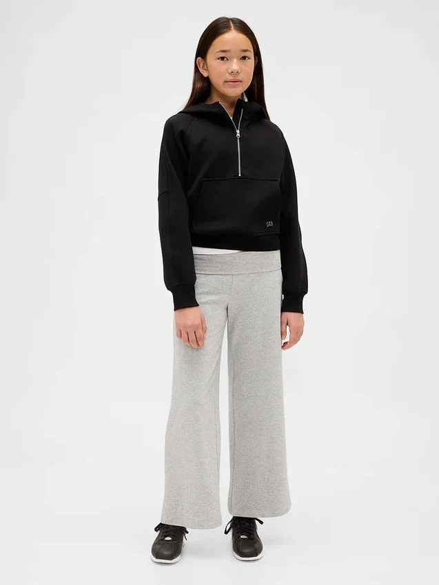 Leggings infantiles de pierna ancha con vuelta