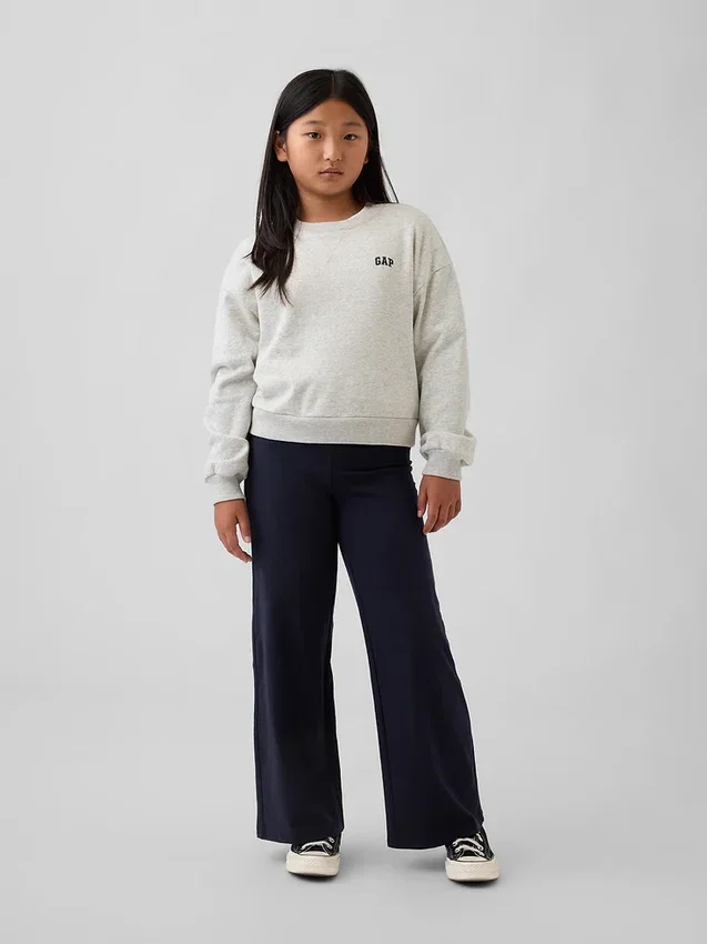 Leggings infantiles de pierna ancha con vuelta
