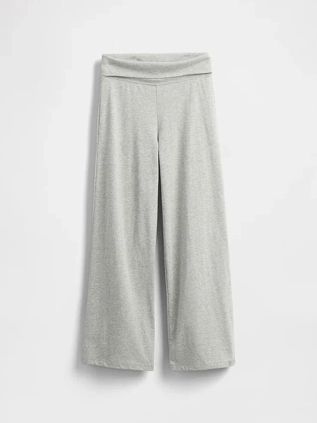 Leggings infantiles de pierna ancha con vuelta