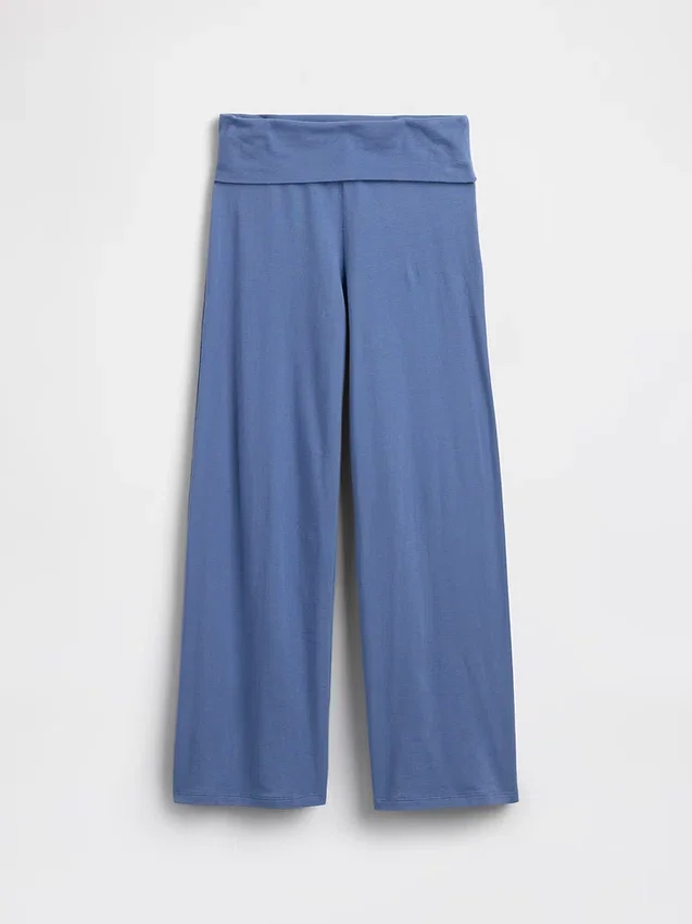 Leggings infantiles de pierna ancha con vuelta