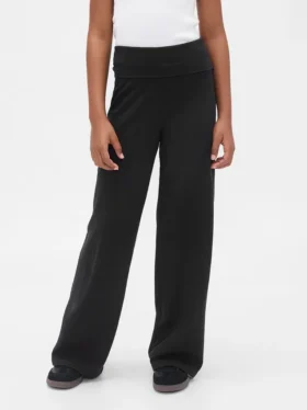 Leggings infantiles de pierna ancha con vuelta