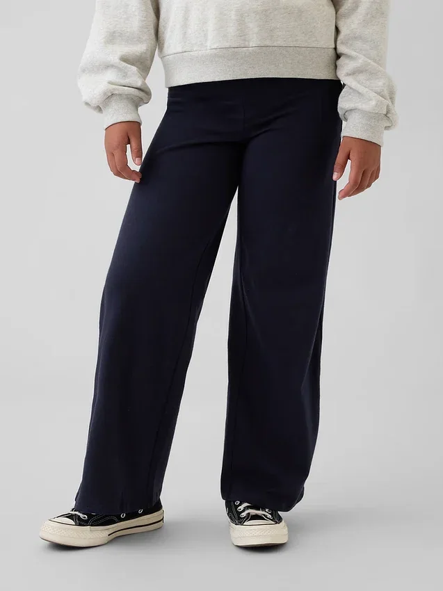 Leggings infantiles de pierna ancha con vuelta