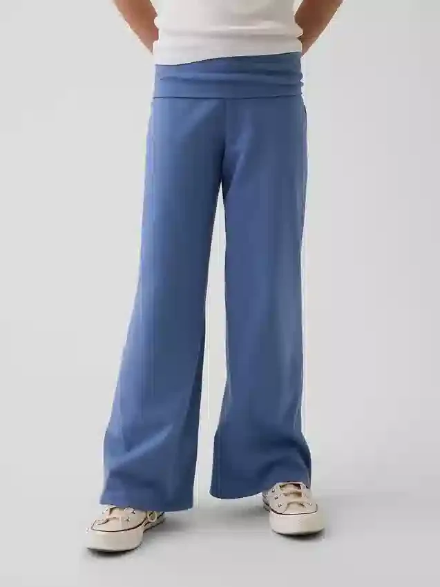 Leggings infantiles de pierna ancha con vuelta
