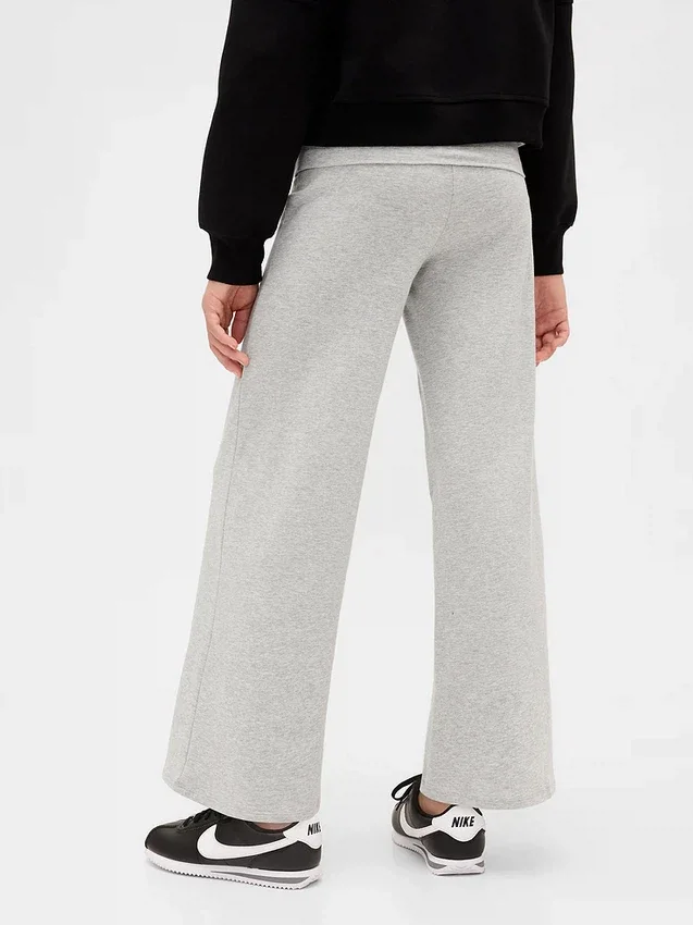 Leggings infantiles de pierna ancha con vuelta
