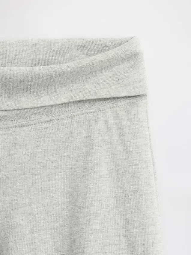Leggings infantiles de pierna ancha con vuelta