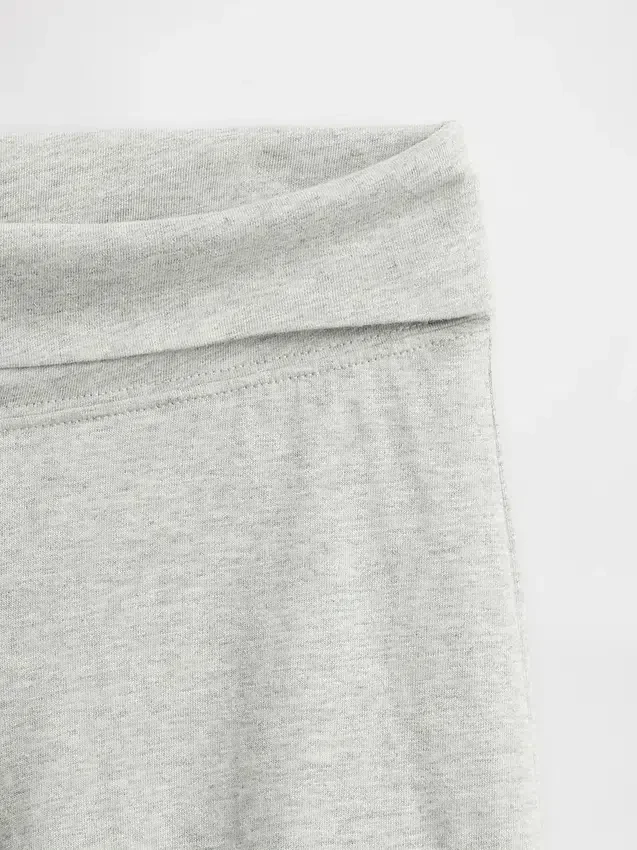 Leggings infantiles de pierna ancha con vuelta
