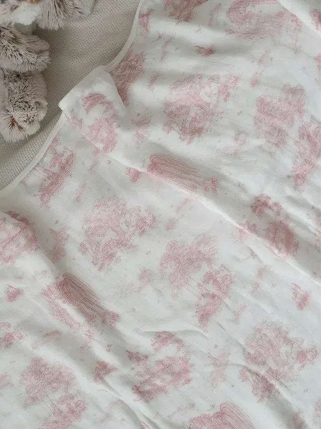 Manta de bambú para bebé «Spring Toile» de The Gilded Bird