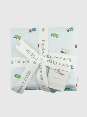 Manta de bebé de bambú «Little Trucks»