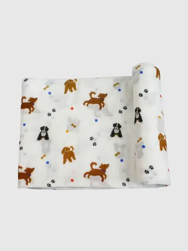Manta envolvente Bamboo Little Dogs