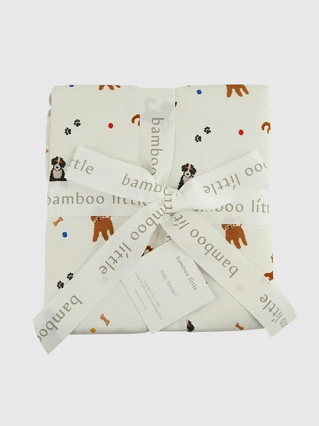 Manta para bebé «Little Dogs» de bambú