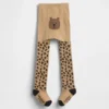 Medias con estampado de oso y leopardo para bebés y niños