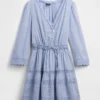 Mini vestido con ribete de encaje
