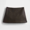 Minifalda-pantalón de cuero vegano