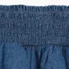 Minifalda-pantalón infantil de denim con fruncidos