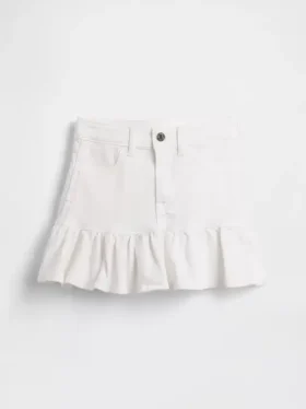 Minifalda vaquera con volantes para niña