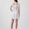 Minivestido con cintura fruncida