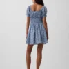 Minivestido con cintura fruncida